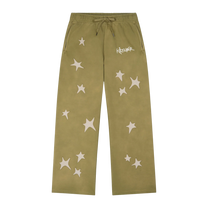 Stars Patchwork Sweatpants Green