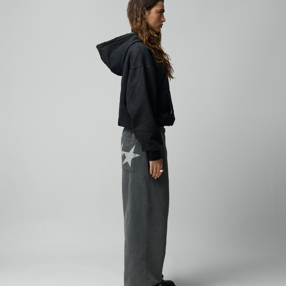 Two Jeys Stone Washed Black Icon Hoodie