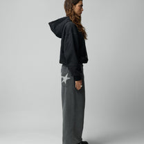 Two Jeys Stone Washed Black Icon Hoodie