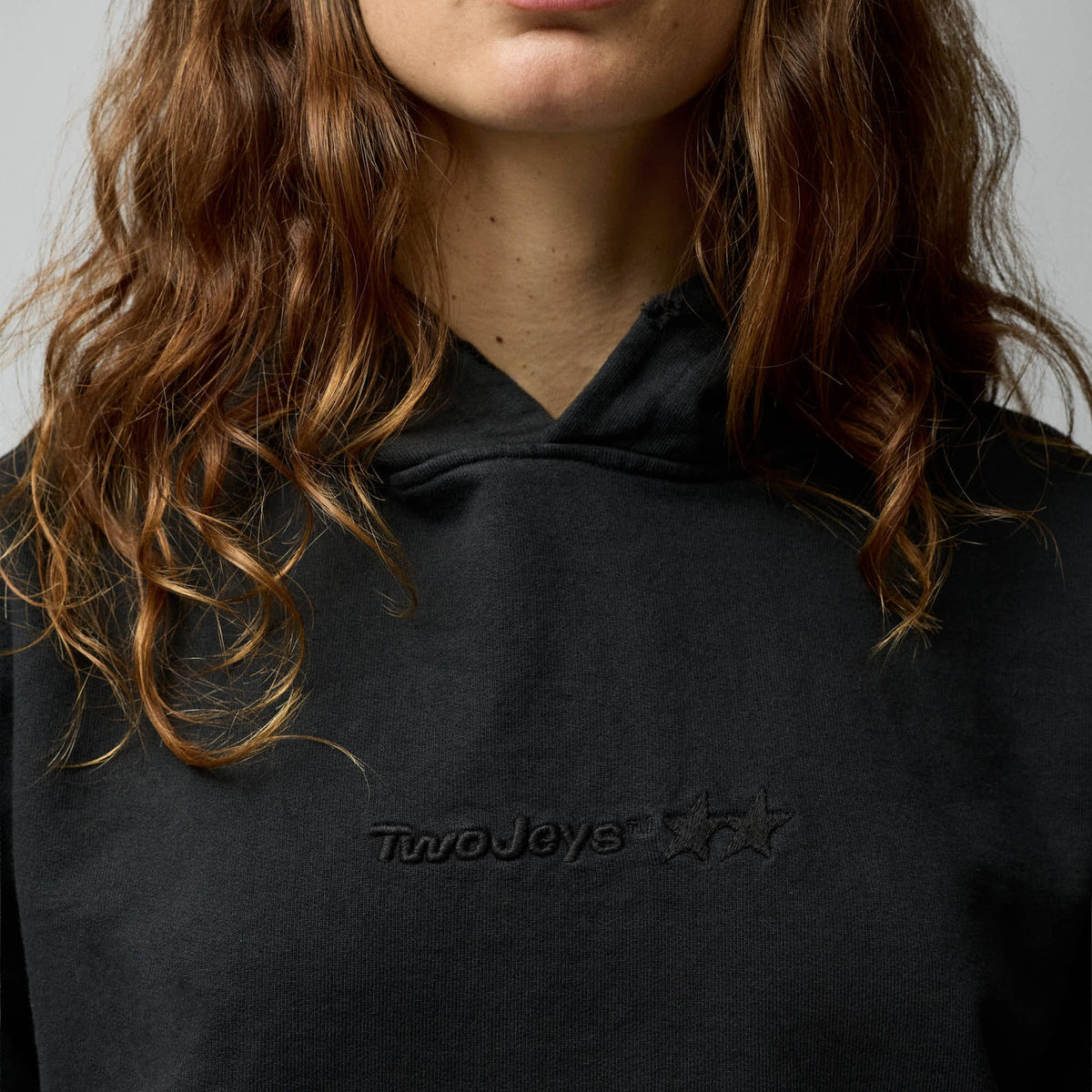 Two Jeys Stone Washed Black Icon Hoodie