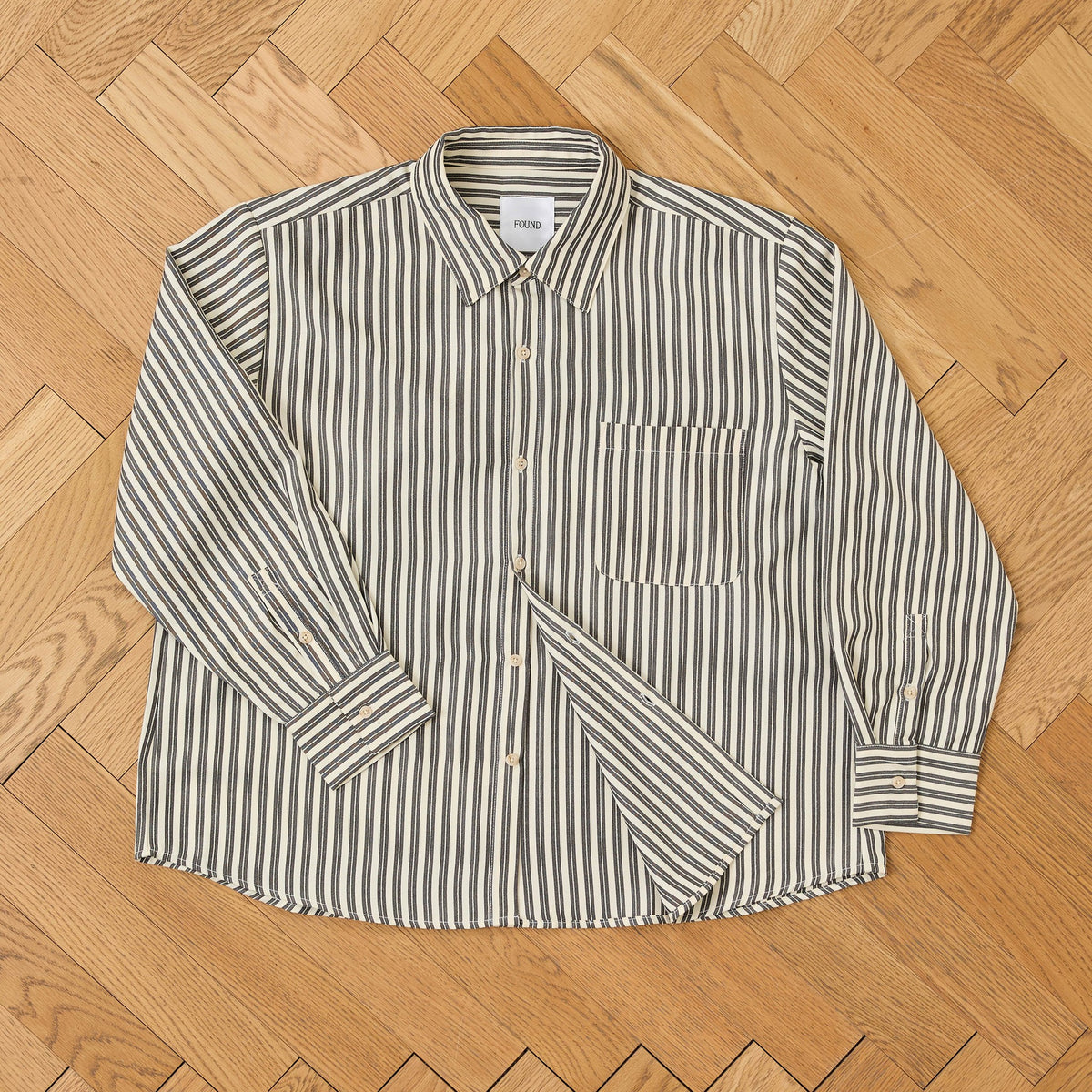 Strip Pocket Oxford Shirt Crea, detail 2