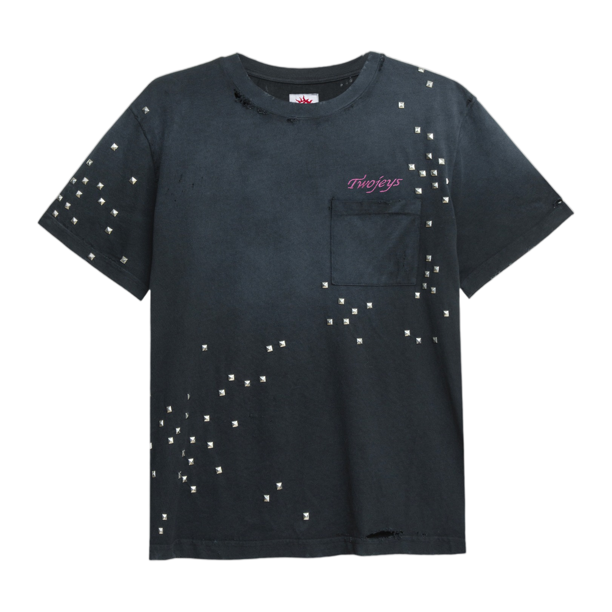 Two Jeys Studded Black Tee