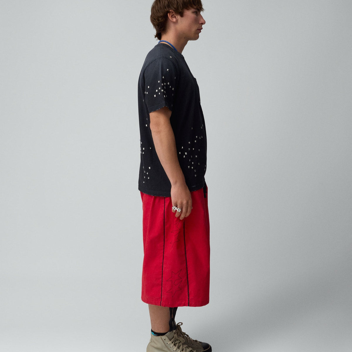 Two Jeys Studded Black Tee