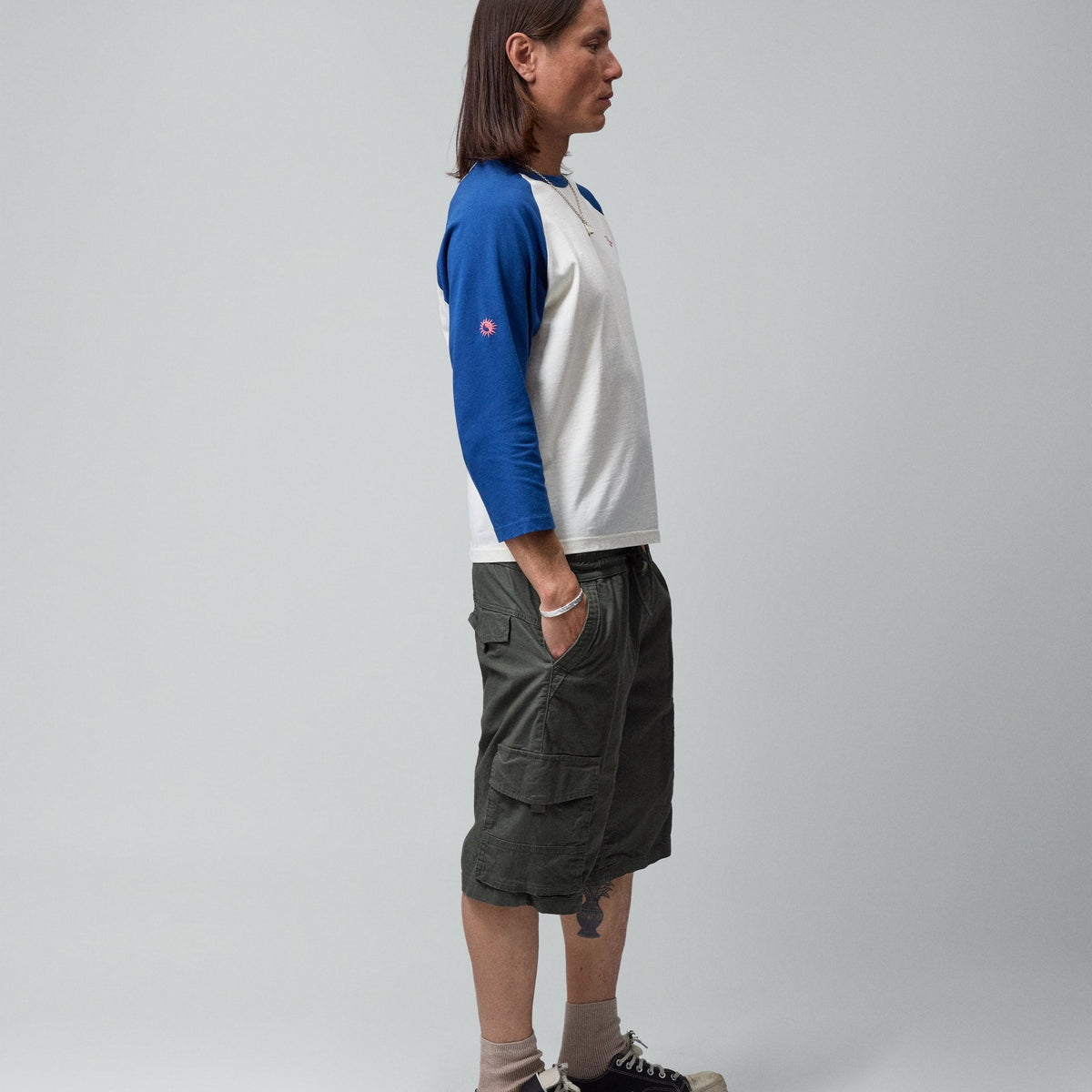 Two Jeys Sun Raglan 3/4 Tee White