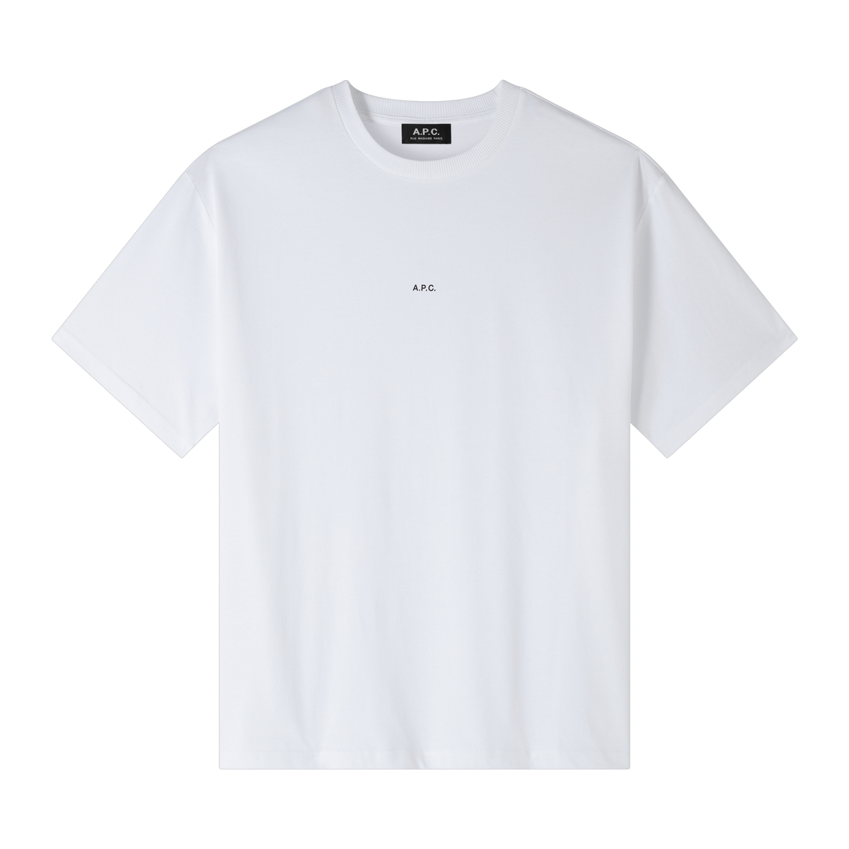 t-shirt boxy micro logo blanc
