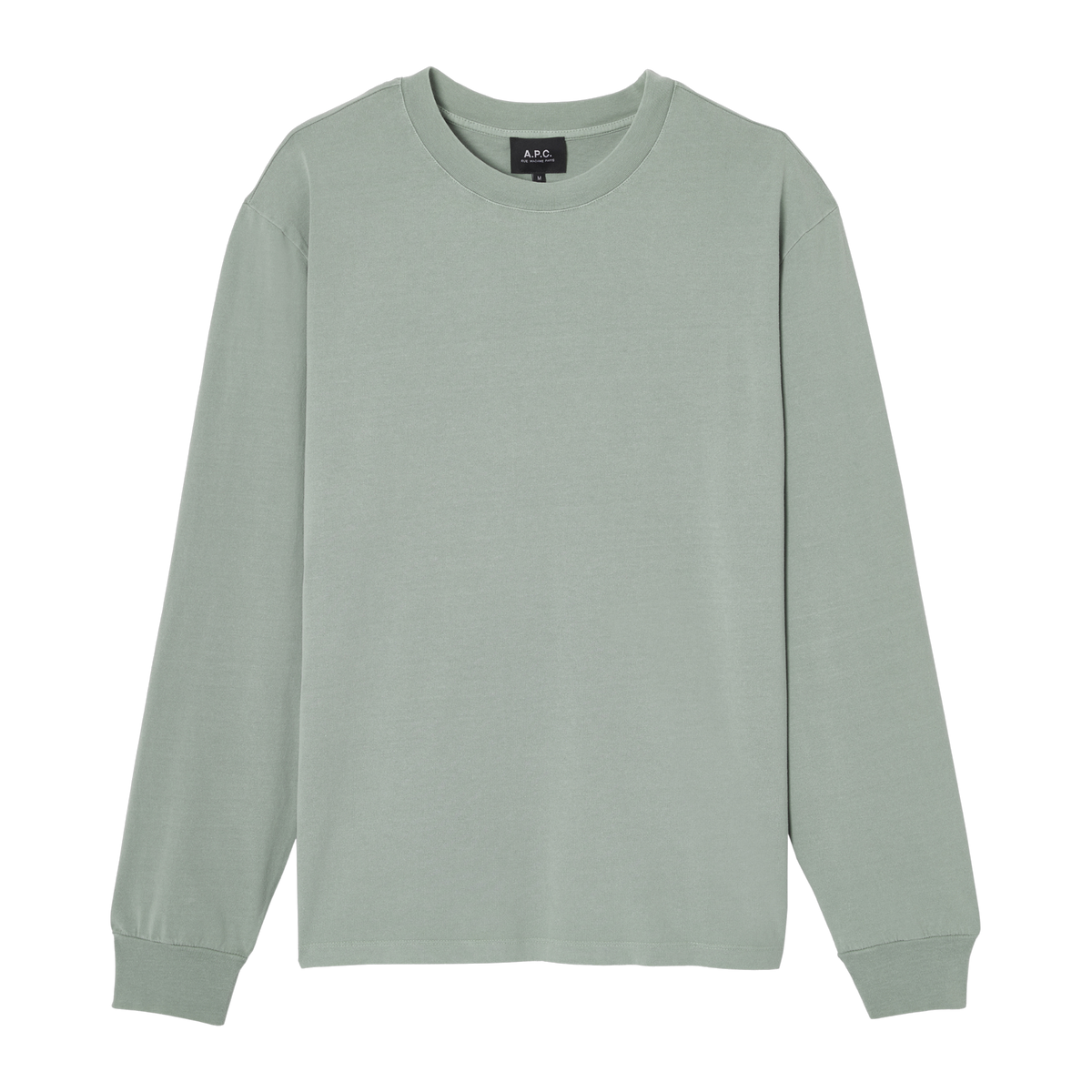 t-shirt manches long apc hiver 26 vert grise