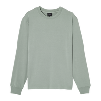 t-shirt manches long apc hiver 26 vert grise