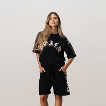 T-shirt Realm Preta e Rosa