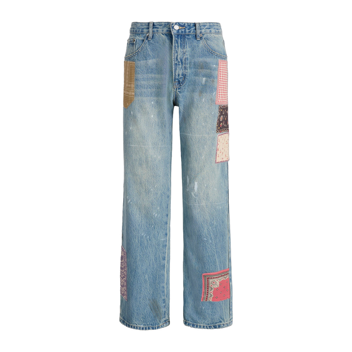 Tapestry Chalk Jeans, front
