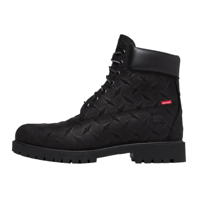 Supreme x Timberland 6 Inch Premium Waterproof Boot Embossed Diamond Plate Black