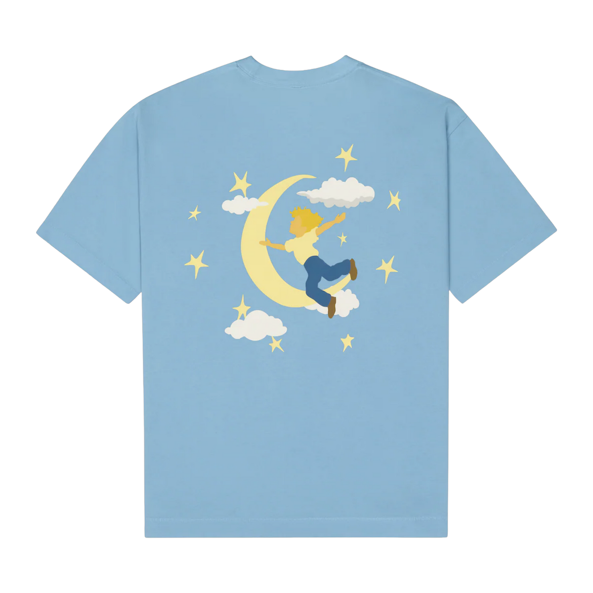 The Boy who Jumped the Moon Tee Light Blue