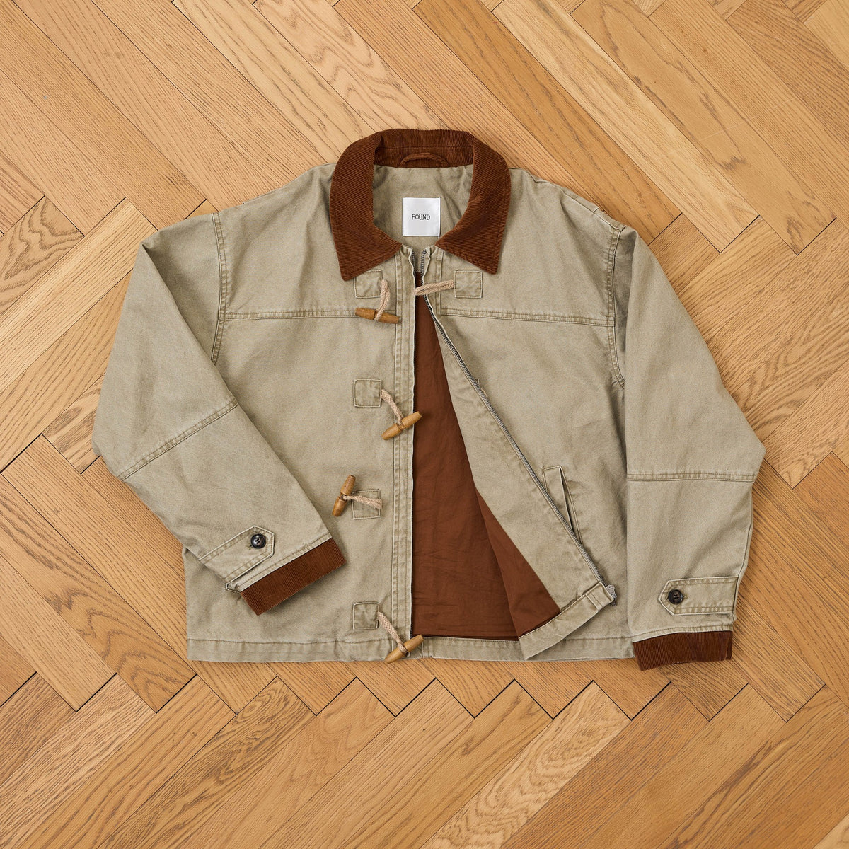 Toggle Work Jacket Olive, detail 2
