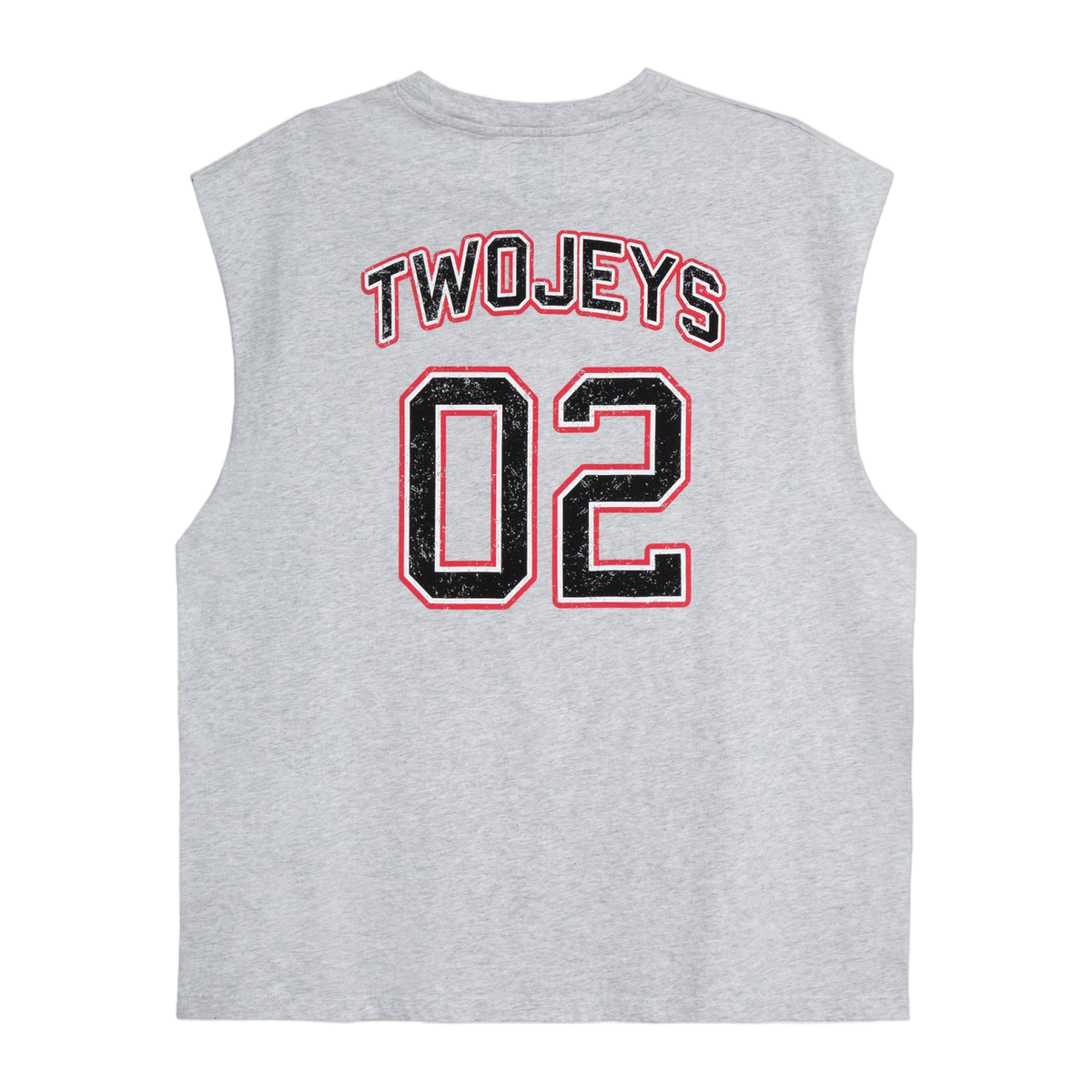 Two Jeys Twojeys Sleeveless Varsity Tee Grey