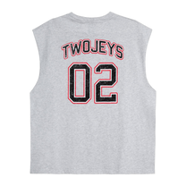 Two Jeys Twojeys Sleeveless Varsity Tee Grey