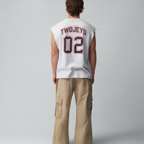 Two Jeys Twojeys Sleeveless Varsity Tee Grey