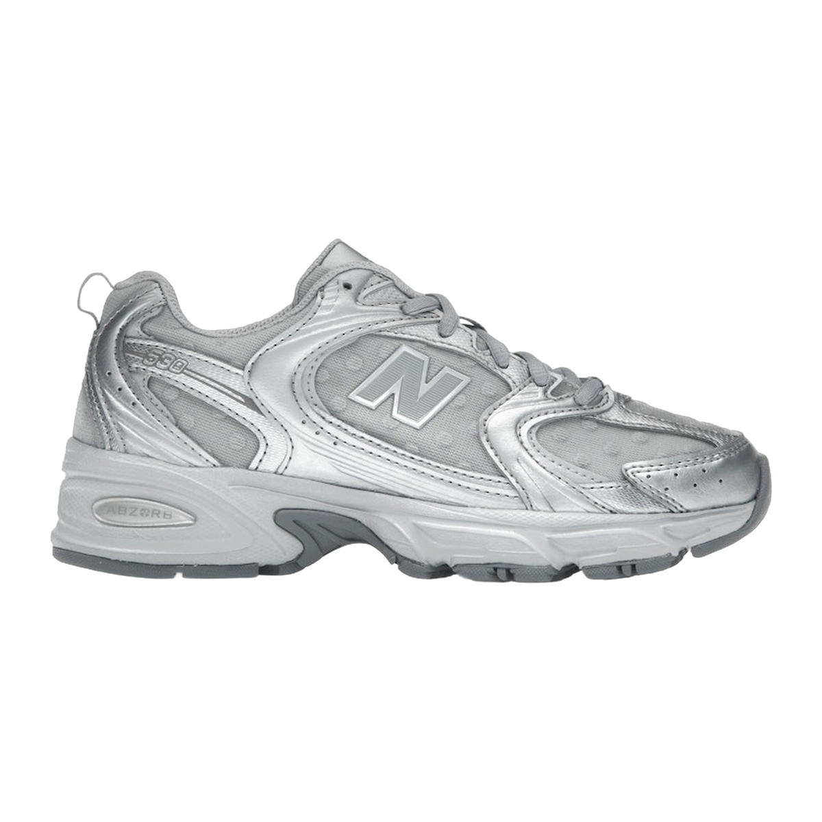 New Balance 530 Silver Metallic Raincloud Polka Dots — kolab