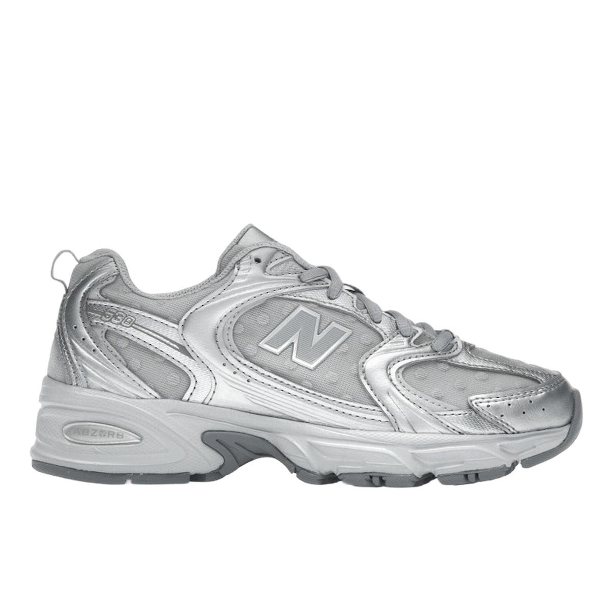 New Balance 530 Silver Metallic Raincloud Polka Dots — kolab