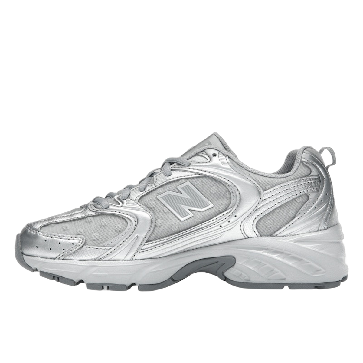 New Balance 530 Silver Metallic Raincloud Polka Dots — kolab