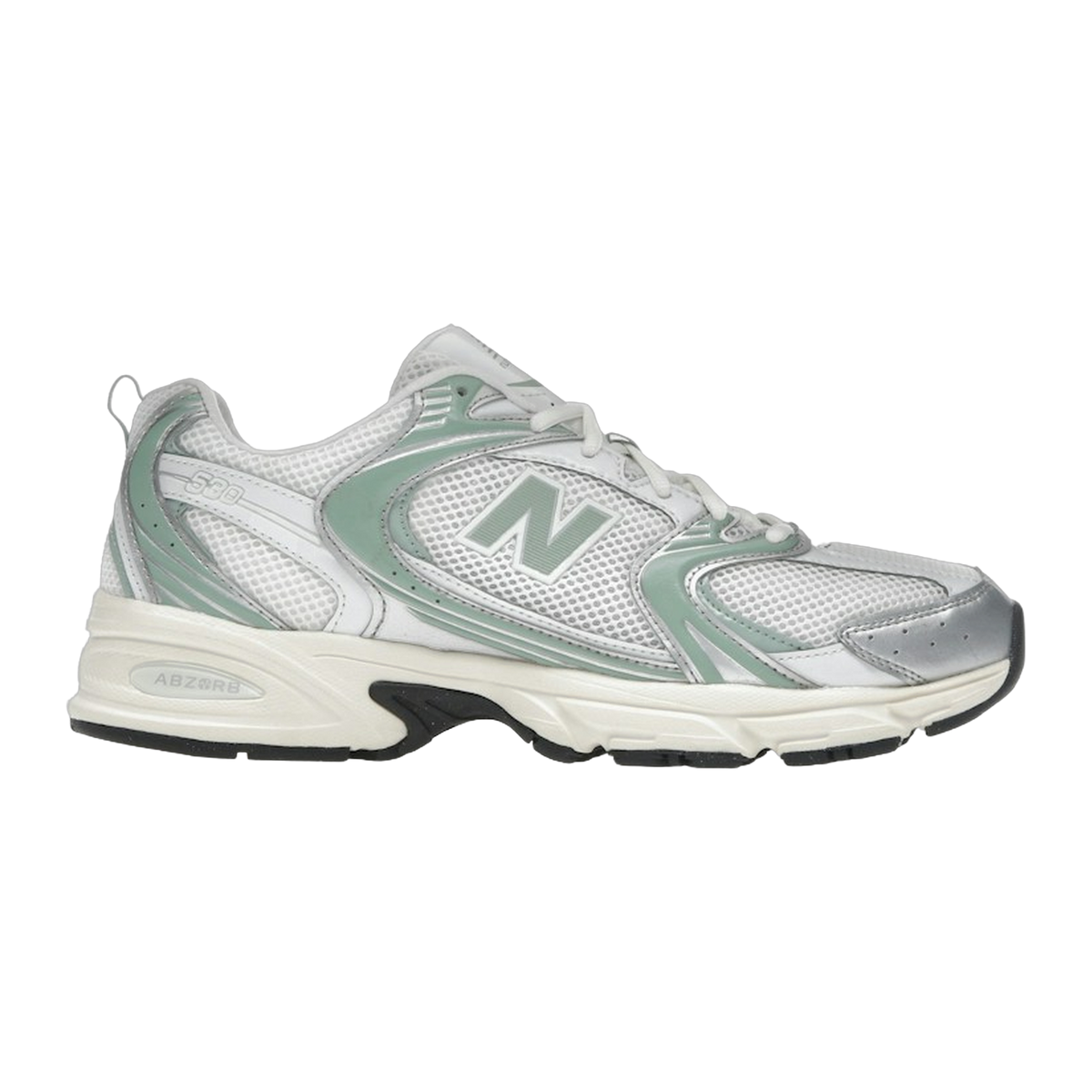 New Balance 530 Silver Metallic Mosaic Green — kolab