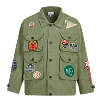 Utility Patchwork Jacket Faded Hunter Green
