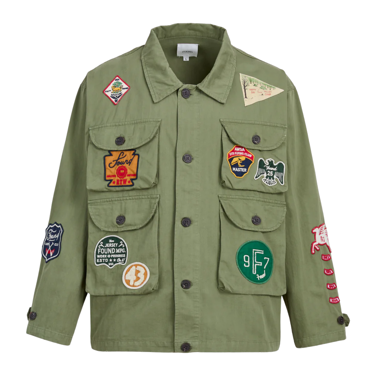 Utility Patchwork Jacket Faded Hunter Green