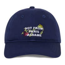 Vine Embroidered Slogan Cap Navy