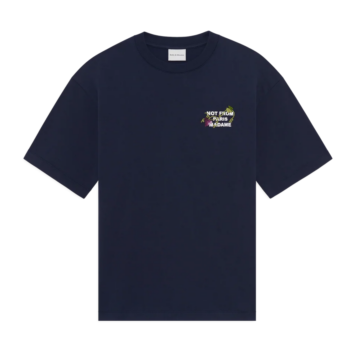 Vine Embroidered Slogan T-shirt
