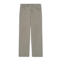 Washed Khaki Straight Jeans