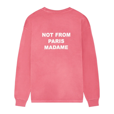 Washed Long Sleeve Slogan T-shirt