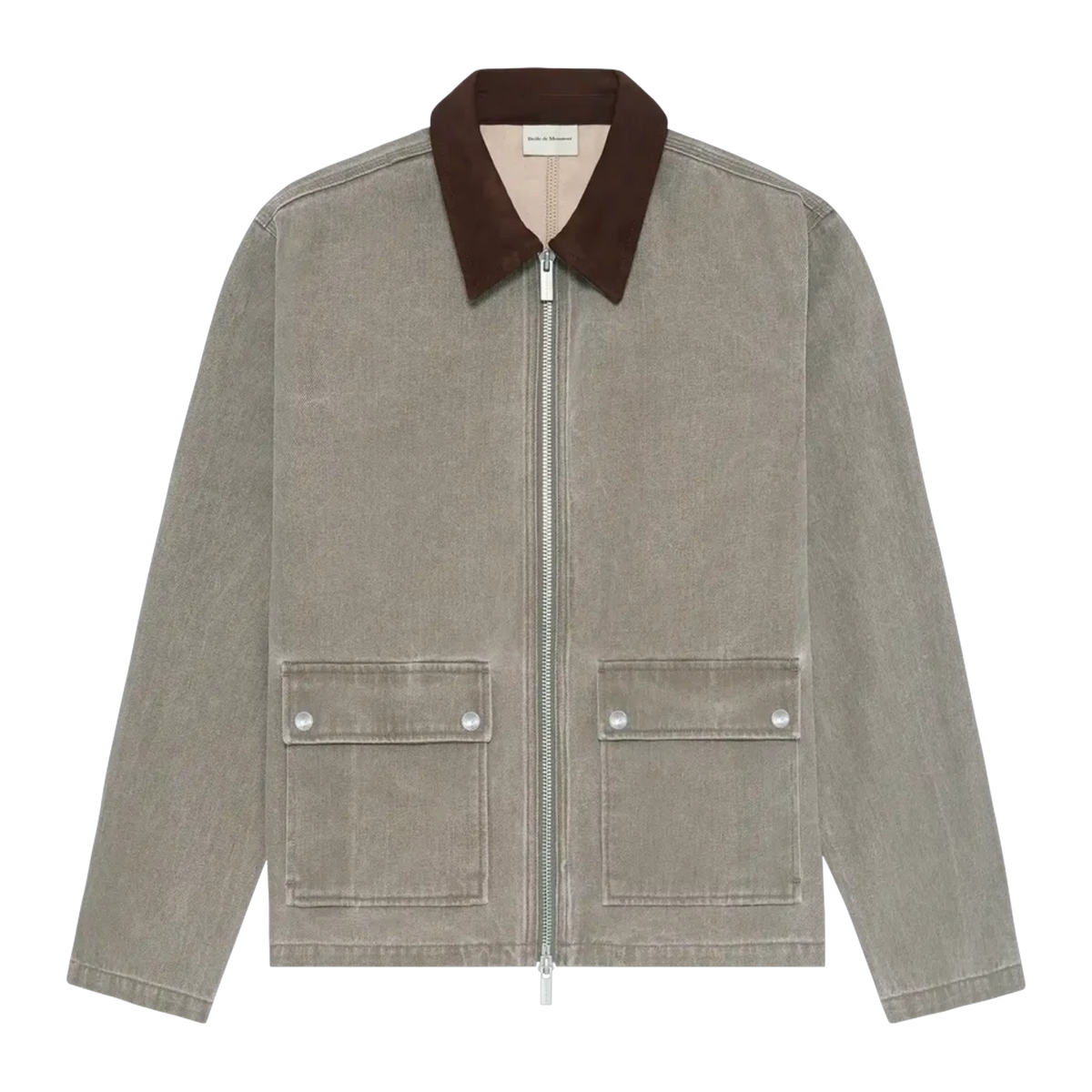 Washed Zipped Denim Jacket