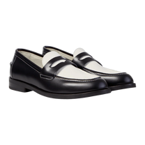 Wilde Black + White Penny Loafer