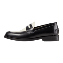 Wilde Black + White Penny Loafer