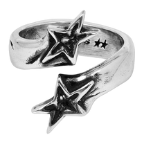 Two Jeys Wrapping Stars Ring Silver