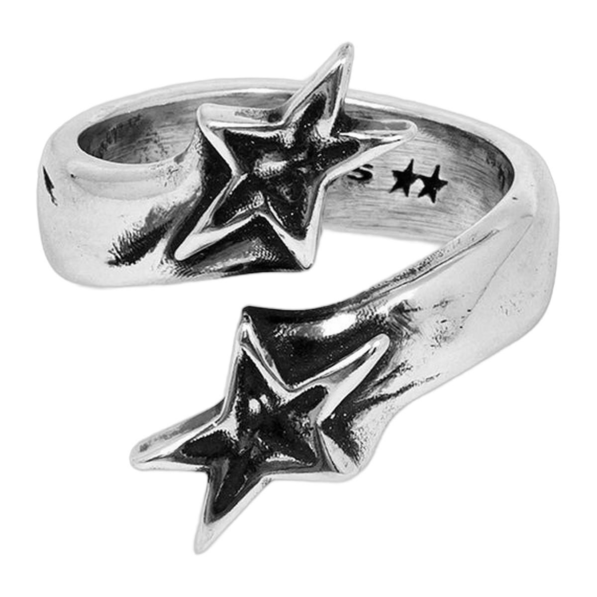 Two Jeys Wrapping Stars Ring Silver